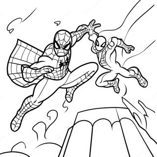 Spiderman Vs Mysterio Kleurplaat 112448 48593