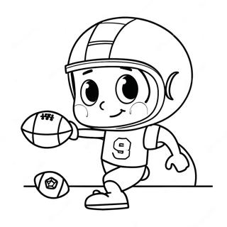 Sportieve Tv Man Die Voetbal Speelt Kleurplaat 112756-48833