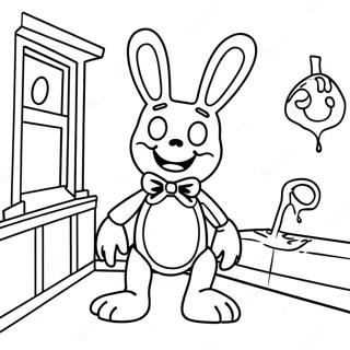 Verwelkte Bonnie In Een Spookhuis Kleurplaat 112937 49093