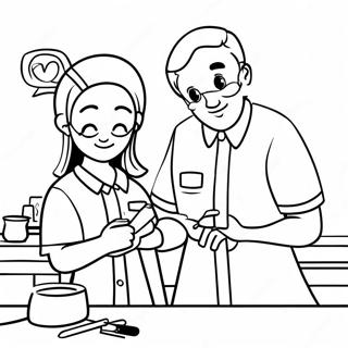 Schattige Bloedafname Medewerker Met Patient Kleurplaat 113038-49161