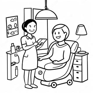 Schattige Bloedafname Medewerker Met Patient Kleurplaat 113038-49162