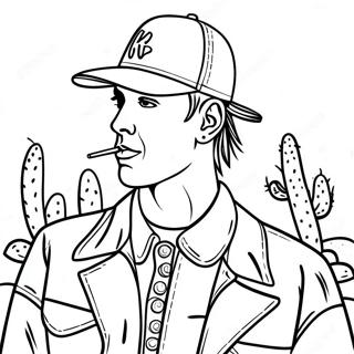 Travis Scott Met Cactus Jack Logo Kleurplaat 113194 49295