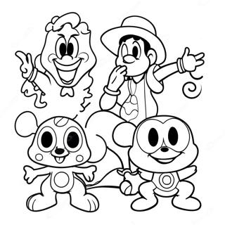 Kleurplaat Van Psychedelische Disney Figuren 113371-49421