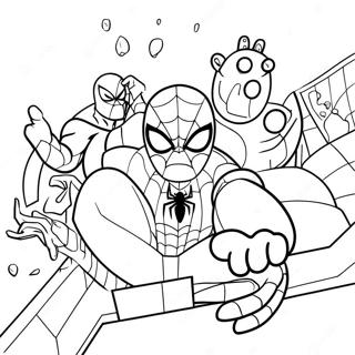 Spiderman Tussen Ons Team Kleurplaat 113451 49490