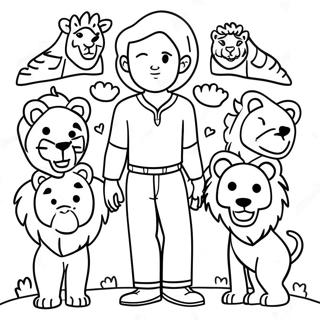 Dappere Daniel Omringd Door Leeuwen Kleurplaat 113576-49583