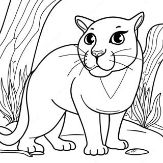 Elegante Puma Die Zijn Prooi Besluipt Kleurplaat 113656-49651