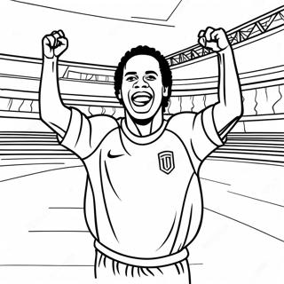 Ronaldinho Viering Van Een Doelpunt Kleurplaat 113888 49828