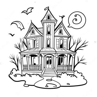 Spookhuis Kleurplaat 114040-49939