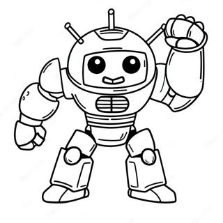 Boze Robot In Gevecht Kleurplaat 11428-2586