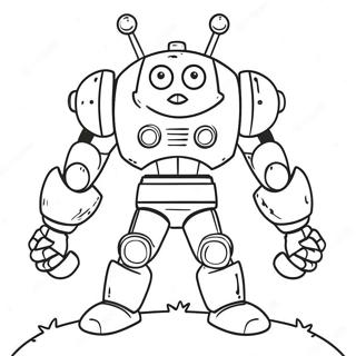 Boze Robot In Gevecht Kleurplaat 11428-2587