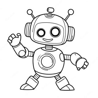 Grappige Robot Die Danst Kleurplaat 11429 1455