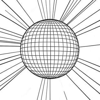 Kleurplaat Van Een Sprankelende Discobal 114323-50161