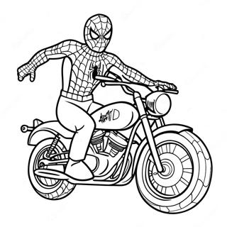 Spiderman In Een Superheld Motoravontuur Kleurplaat 114376 50210