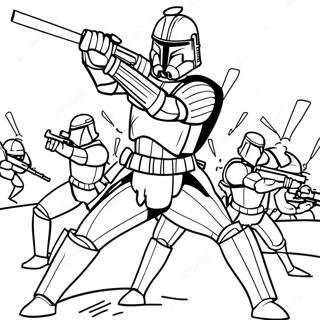 Epische Arc Trooper Gevecht Kleurplaat 114528 50323