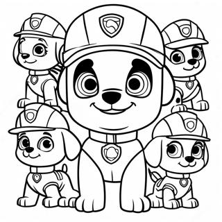 Ryder Met Zijn Paw Patrol Vrienden Kleurplaat 114632-50404