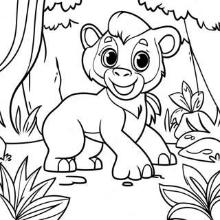 Kleurplaat Van Een Spannend Jungleavontuur 114839-50564