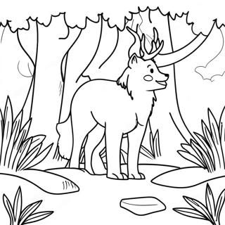 Kleurplaat Van Een Magisch Bosavontuur 114840-50567