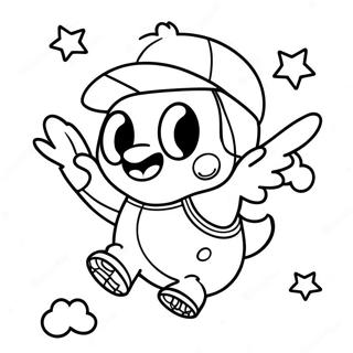 Kleurplaat Van Cappy Die Door De Lucht Vliegt 114865-50583