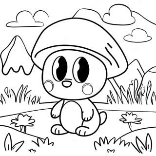 Kleurplaat Van Cappy In Een Kleurrijk Landschap 114867 50592