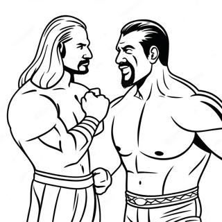 Intense Wwe Worstelaars Showdown Kleurplaat 115252-50883