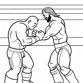 Intense Wwe Worstelaars Showdown Kleurplaat 115252-50884