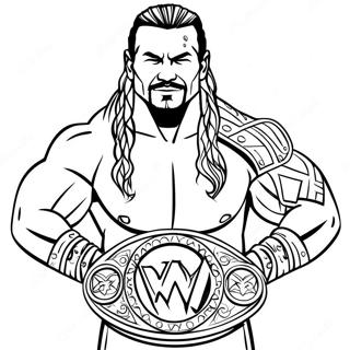 Gepersonaliseerde Wwe Kampioen Kleurplaat 115381-50983