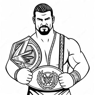 Gepersonaliseerde Wwe Kampioen Kleurplaat 115381-50984