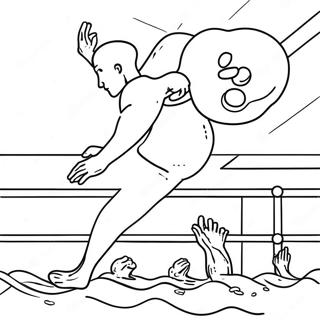 Olympische Zwemwedstrijd Kleurplaat 115409-51010