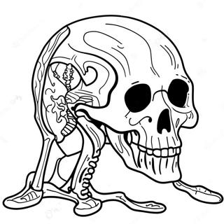Avontuurlijke Droge Botten Skelet Kleurplaat 115512 51089