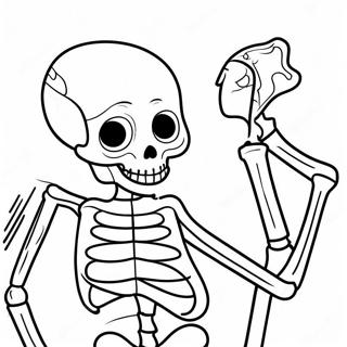 Avontuurlijke Droge Botten Skelet Kleurplaat 115512 51090