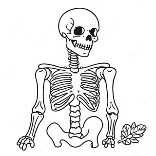 Avontuurlijke Droge Botten Skelet Kleurplaat 115512 51092