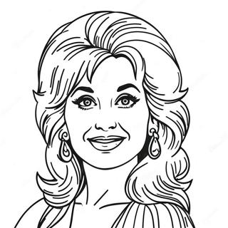 Dolly Parton Portret Kleurplaat 115616-51176