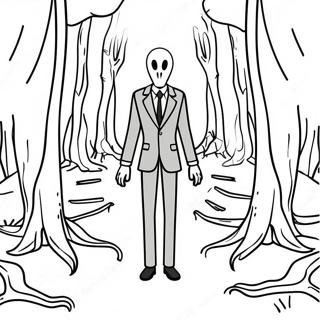 Eng Slenderman In Het Bos Kleurplaat 115767-51281