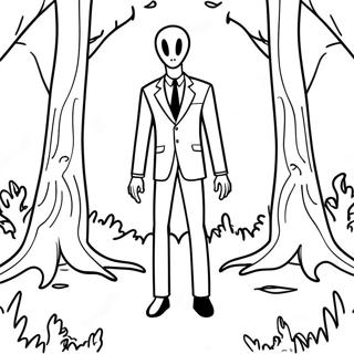 Eng Slenderman In Het Bos Kleurplaat 115767-51282