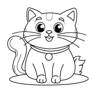 Grappige Kattenkind Kleurplaat 115847-51349