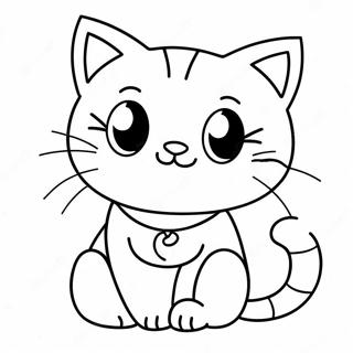 Grappige Kattenkind Kleurplaat 115847-51350