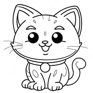 Grappige Kattenkind Kleurplaat 115847-51351