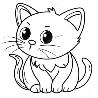 Nieuwsgierig Kattenkind Kleurplaat 115848-51353