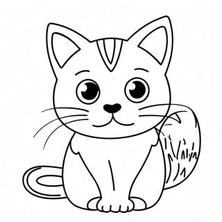 Nieuwsgierig Kattenkind Kleurplaat 115848-51354