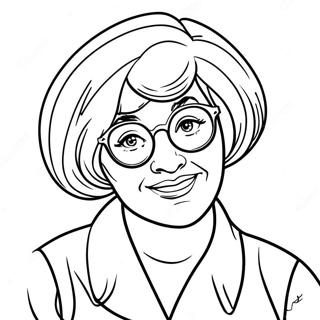 Grappige Tante Kleurplaat 115870-51364