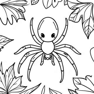 Realistische Spin Op Een Blad Kleurplaat 11611-733