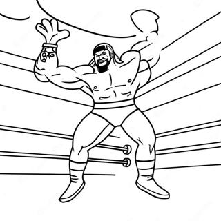 Wwe Worstelaar Springend Op Tegenstander Kleurplaat 116232-51643