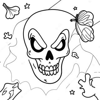 Spookachtig Spirit Halloween Logo Kleurplaat 116258-51663