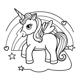 Regenboog Verjaardag Eenhoorn Kleurplaat 116312 51711