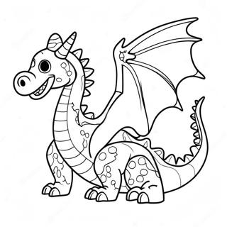 Kleurrijke Draak Marionet Sjabloon Kleurplaat 116362-51743