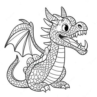 Kleurrijke Draak Marionet Sjabloon Kleurplaat 116362-51744