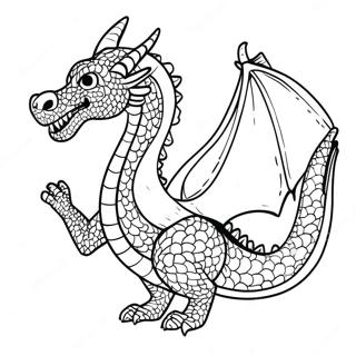 Majestueuze Draak Marionet Sjabloon Kleurplaat 116364 51752