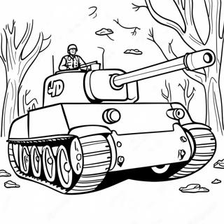 Realistische Ww2 Tank Kleurplaat 116414-51947