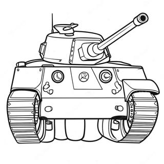 Cartoonachtige Ww2 Tank Kleurplaat 116417-51794
