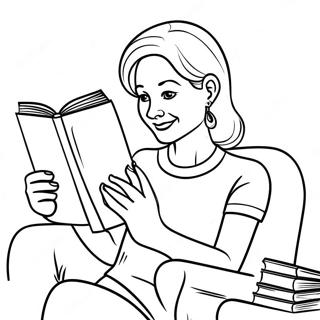 Mama Die Een Boek Leest Kleurplaat 116519-52037